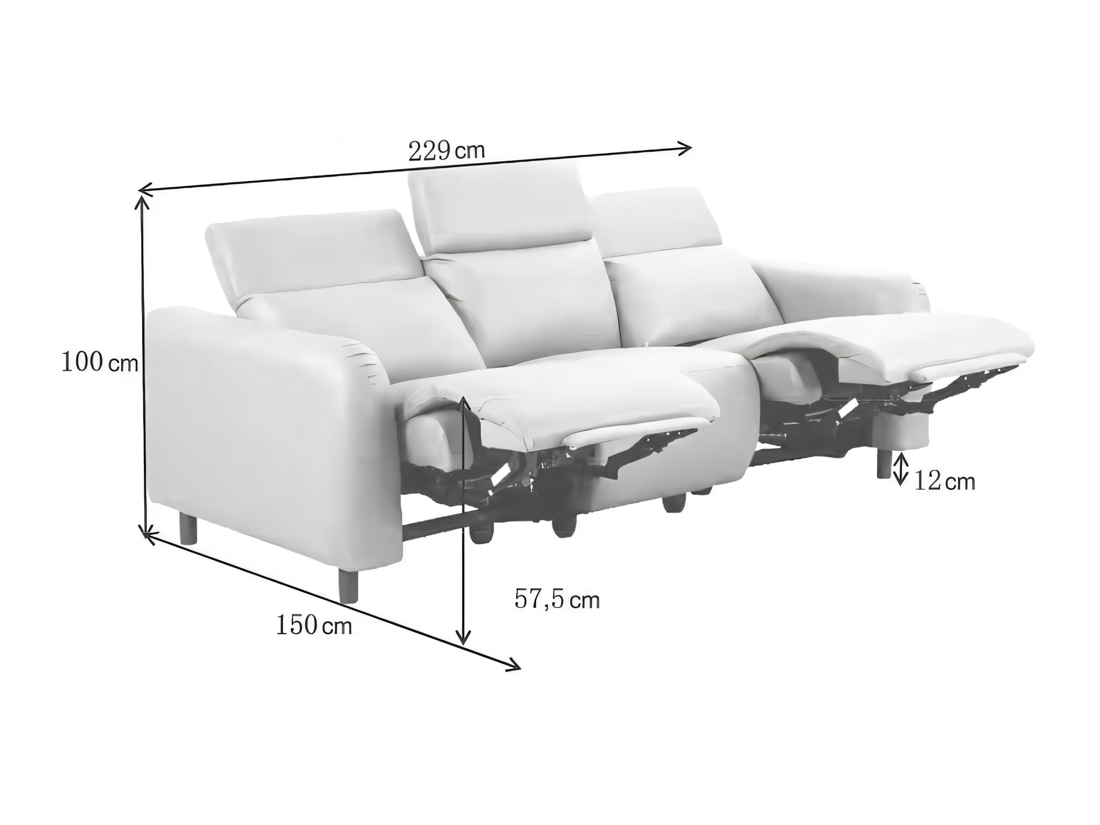 Diivan recliner Revbena 101 (Antratsiit)