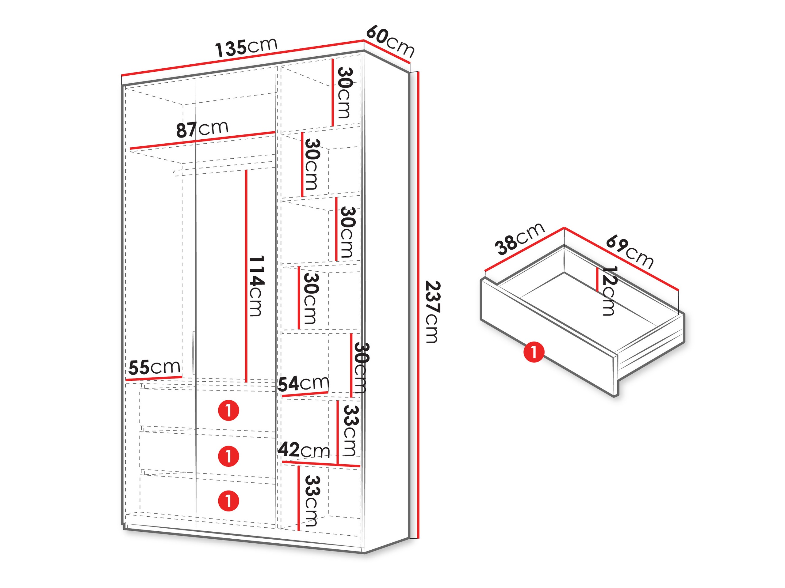 Riidekapp Toledo 134