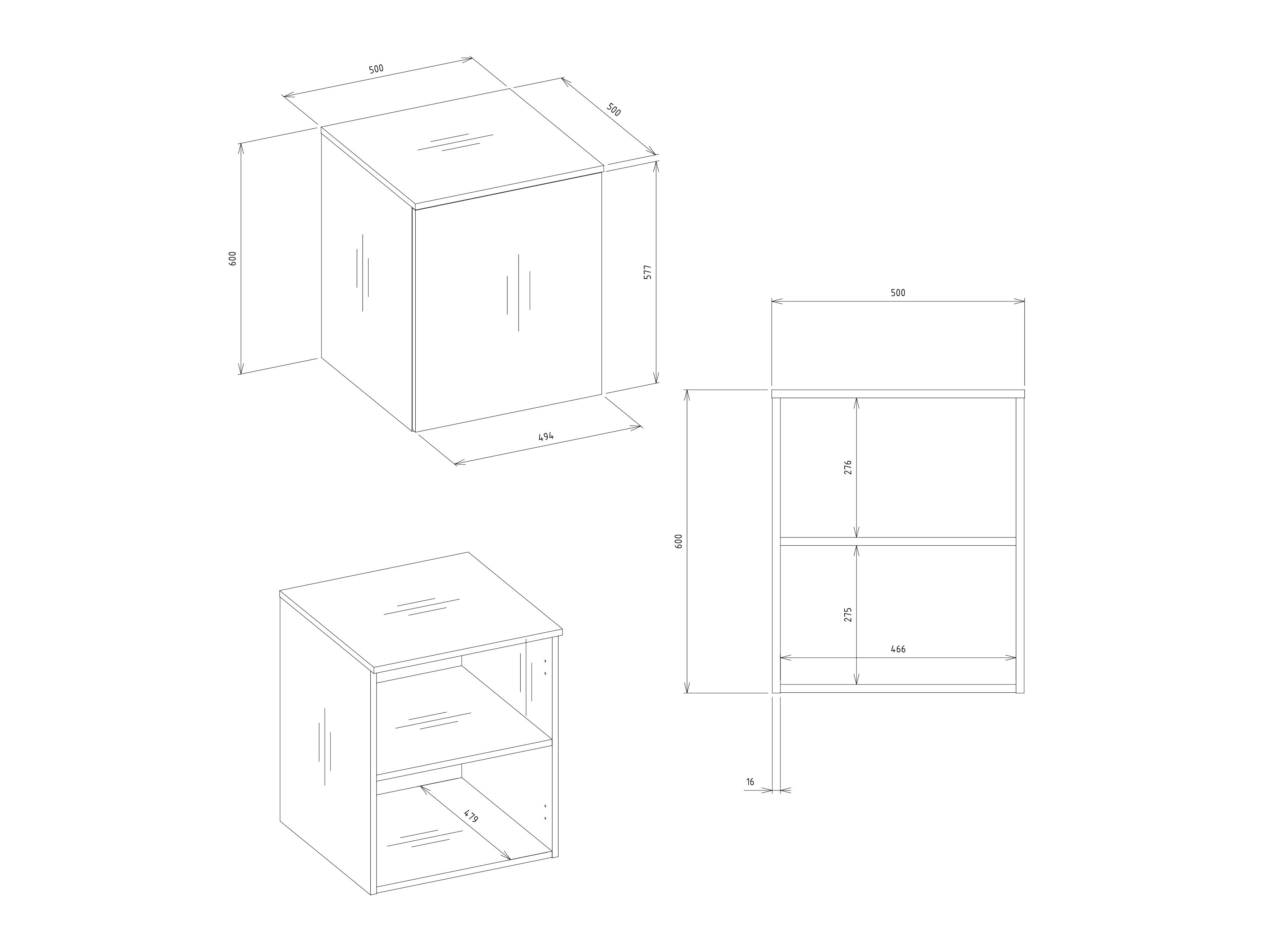 Riidekapp Mandeville 399 (Valge)