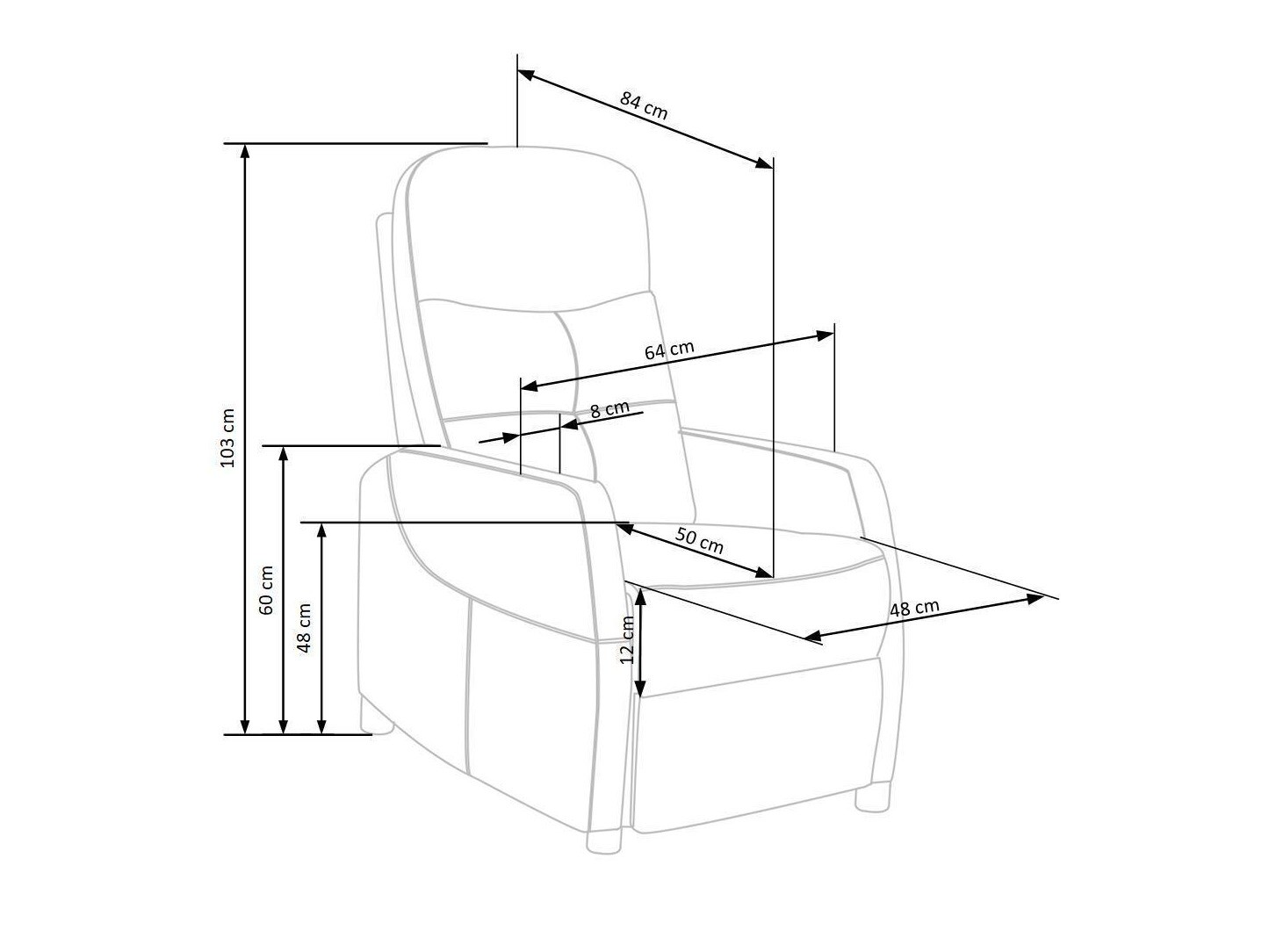 Tugitool recliner Houston 992 (Bluvel 38)