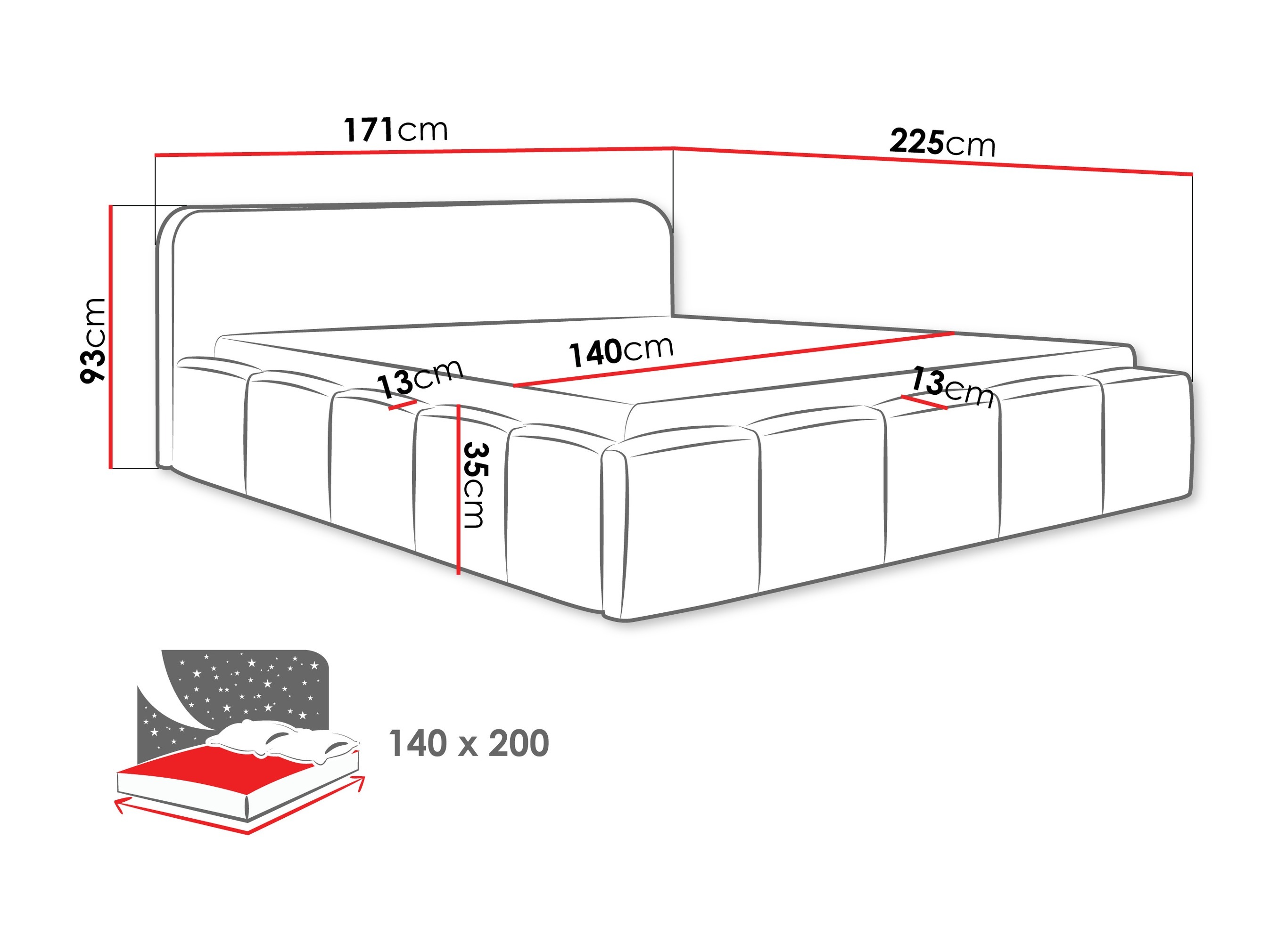 Voodi TrendyNest 135 (Lambi 04)