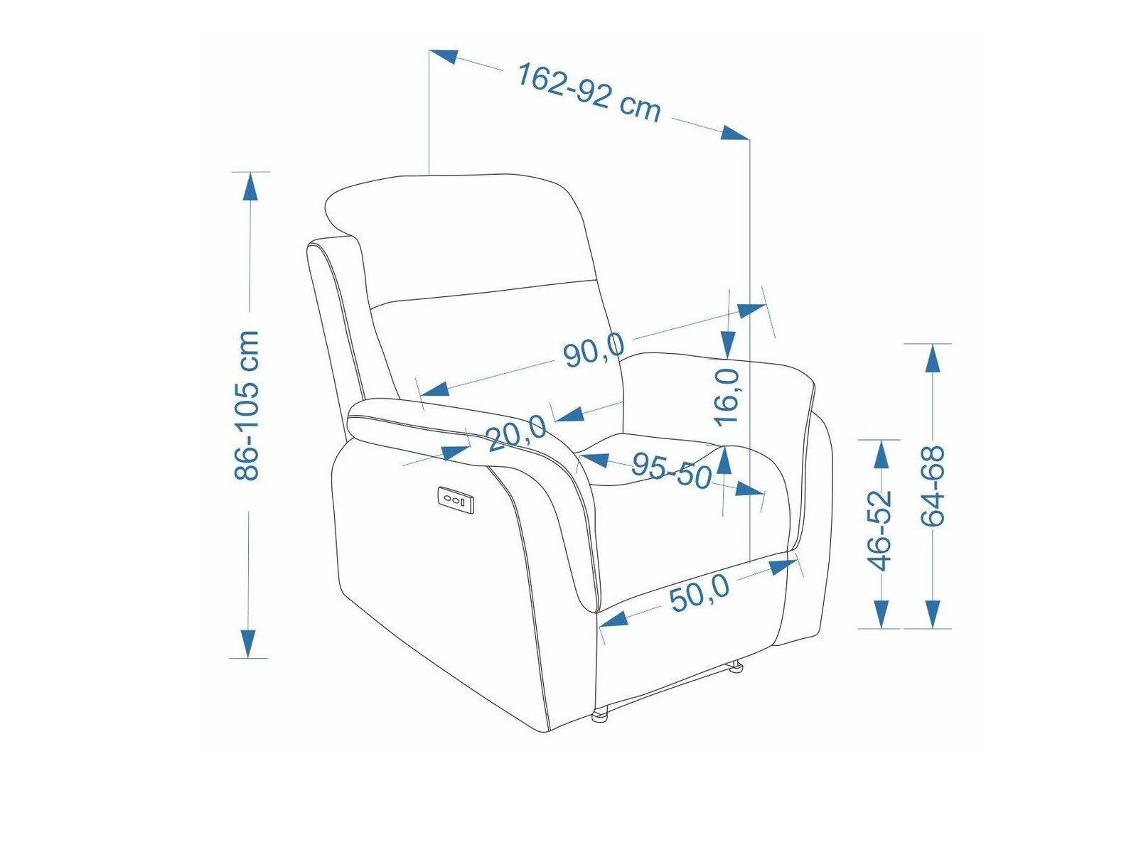 Tugitool recliner Houston 2216 (Vinci 26)