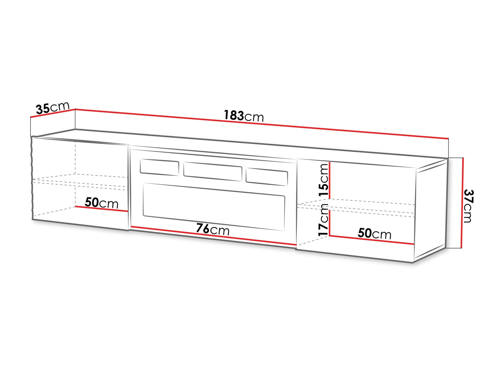 TV-alus Charlotte 206 (Must)
