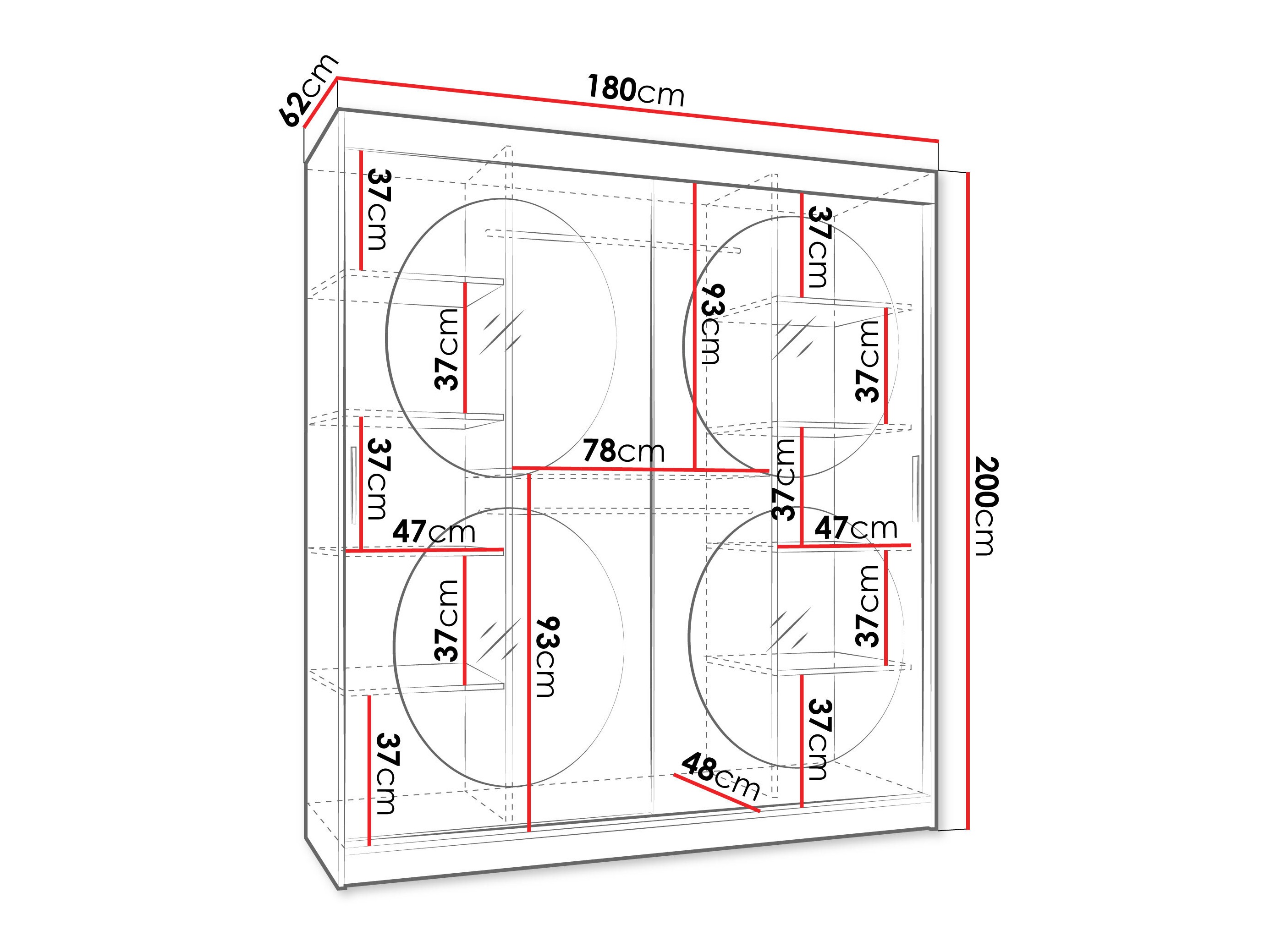 Riidekapp Hartford 529 (Must)