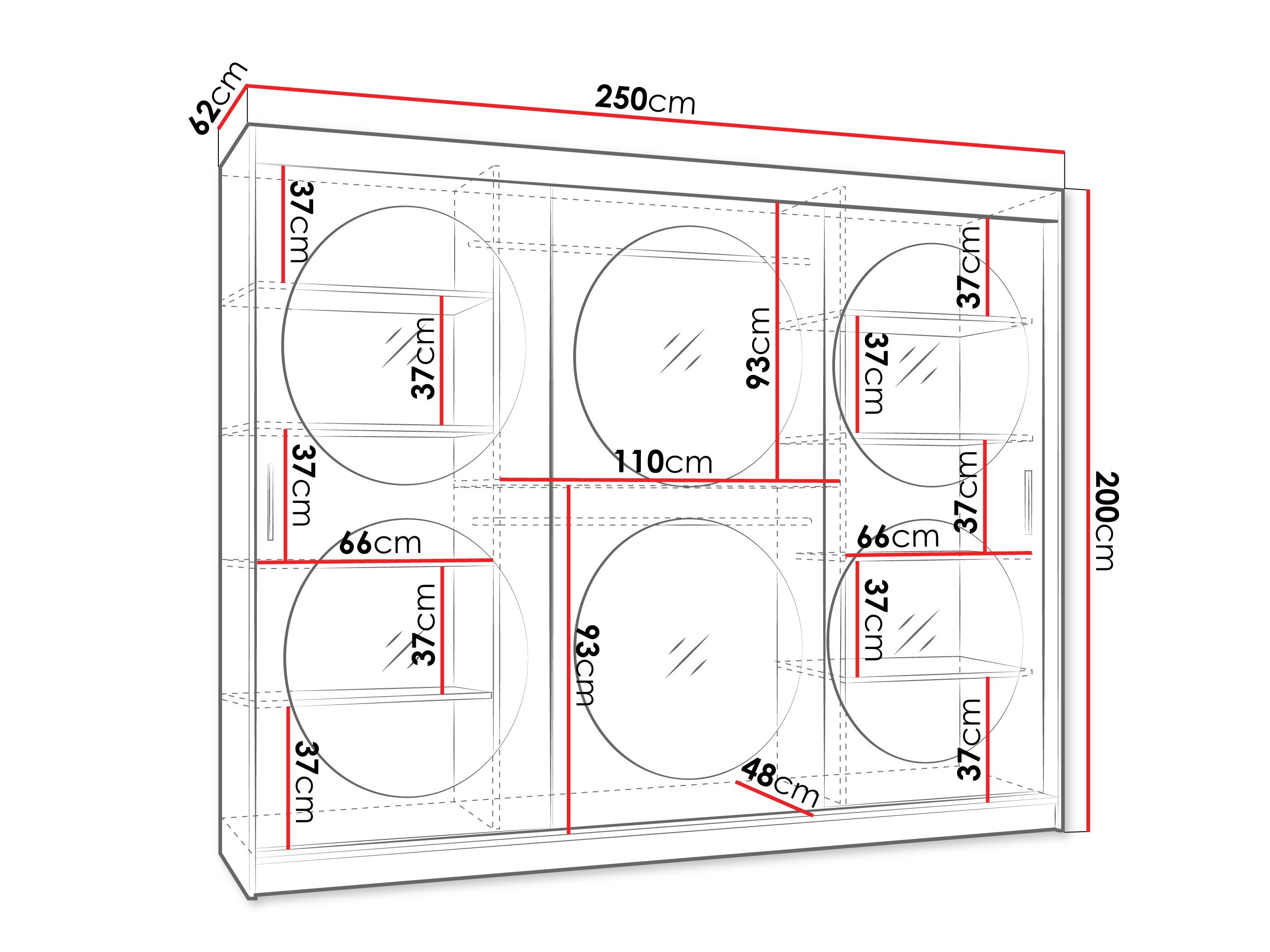 Riidekapp Hartford 533 (Must)