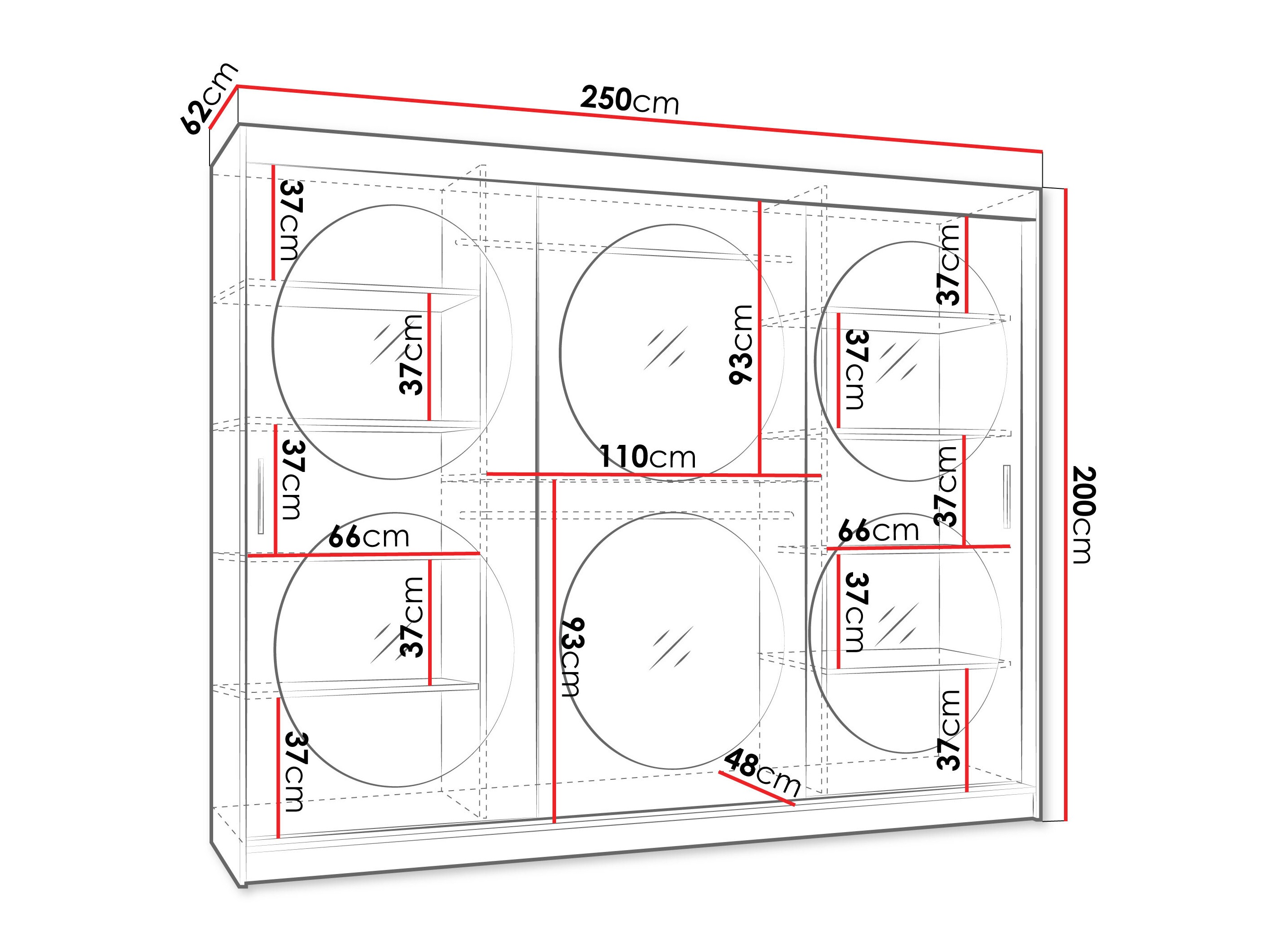 Riidekapp Hartford 533 (Must)
