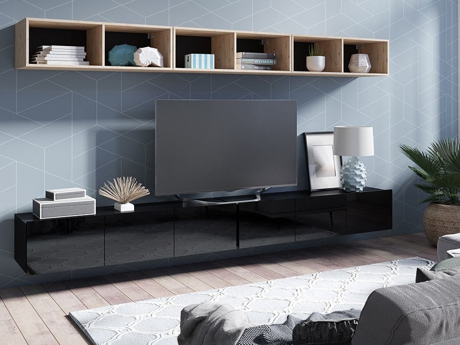 Elutoa komplekt Remus XXXIII (Must + Läikiv must + Artisan tamm)